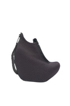 Black mesh seat cover on a white background