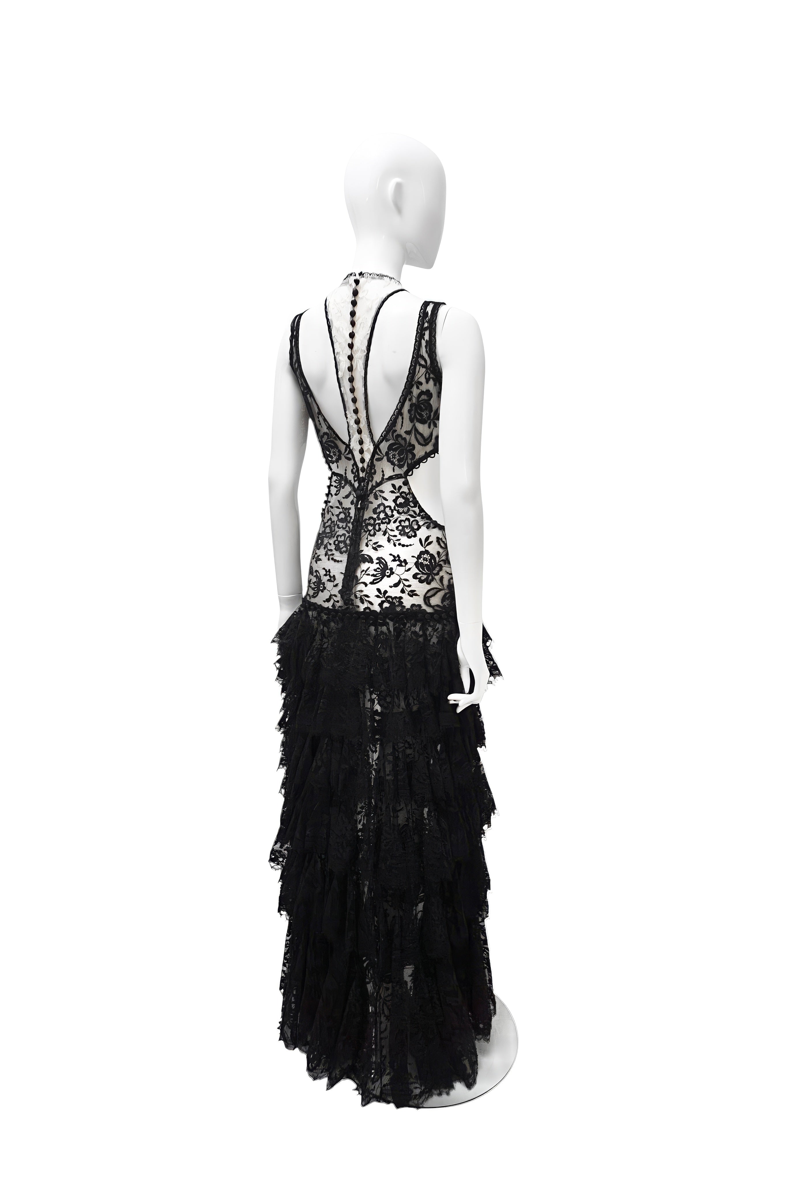 Alexander McQueen Lace Cut Out Dress