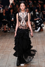 Alexander McQueen Lace Cut Out Dress