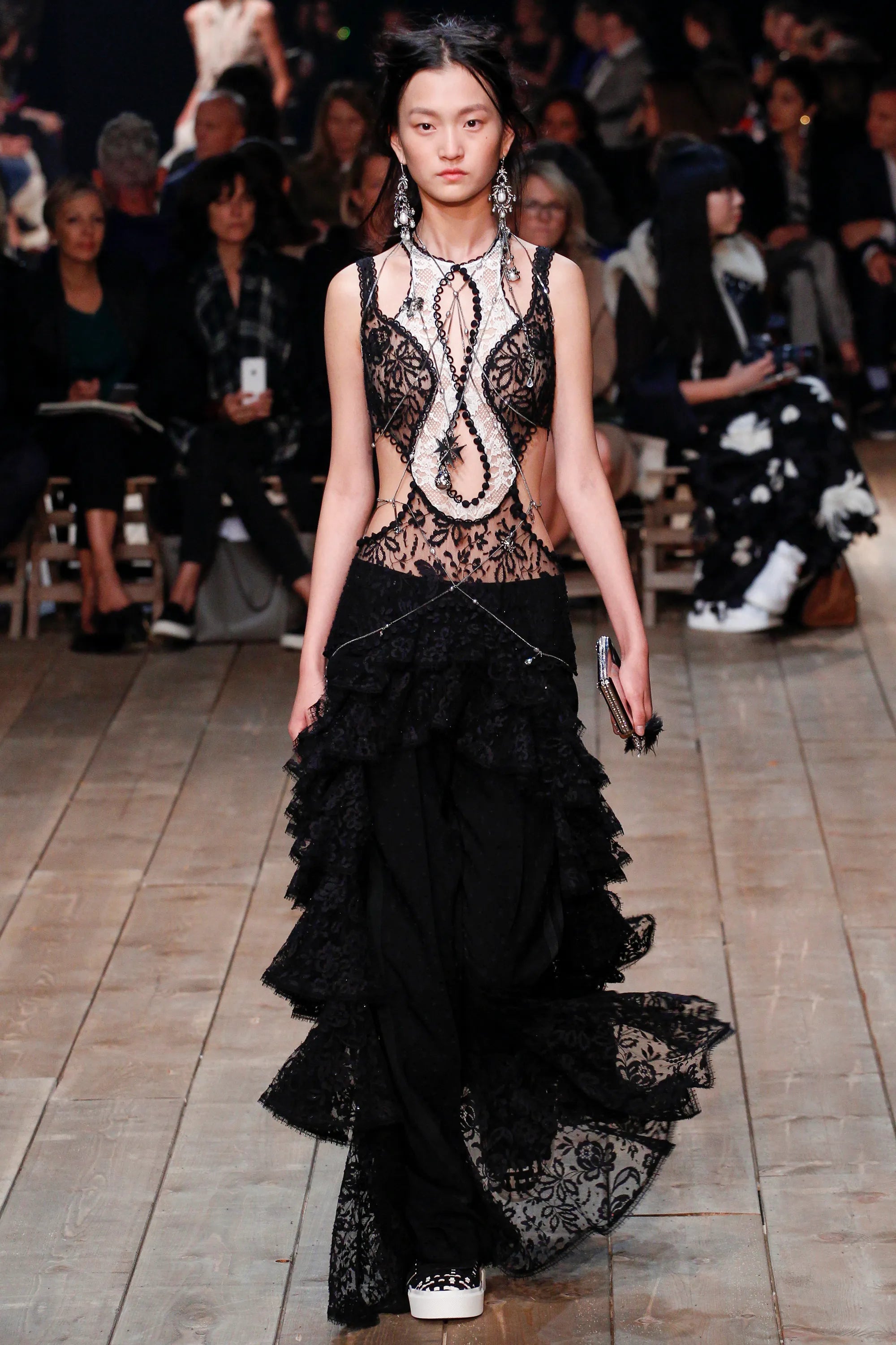 Alexander McQueen Lace Cut Out Dress