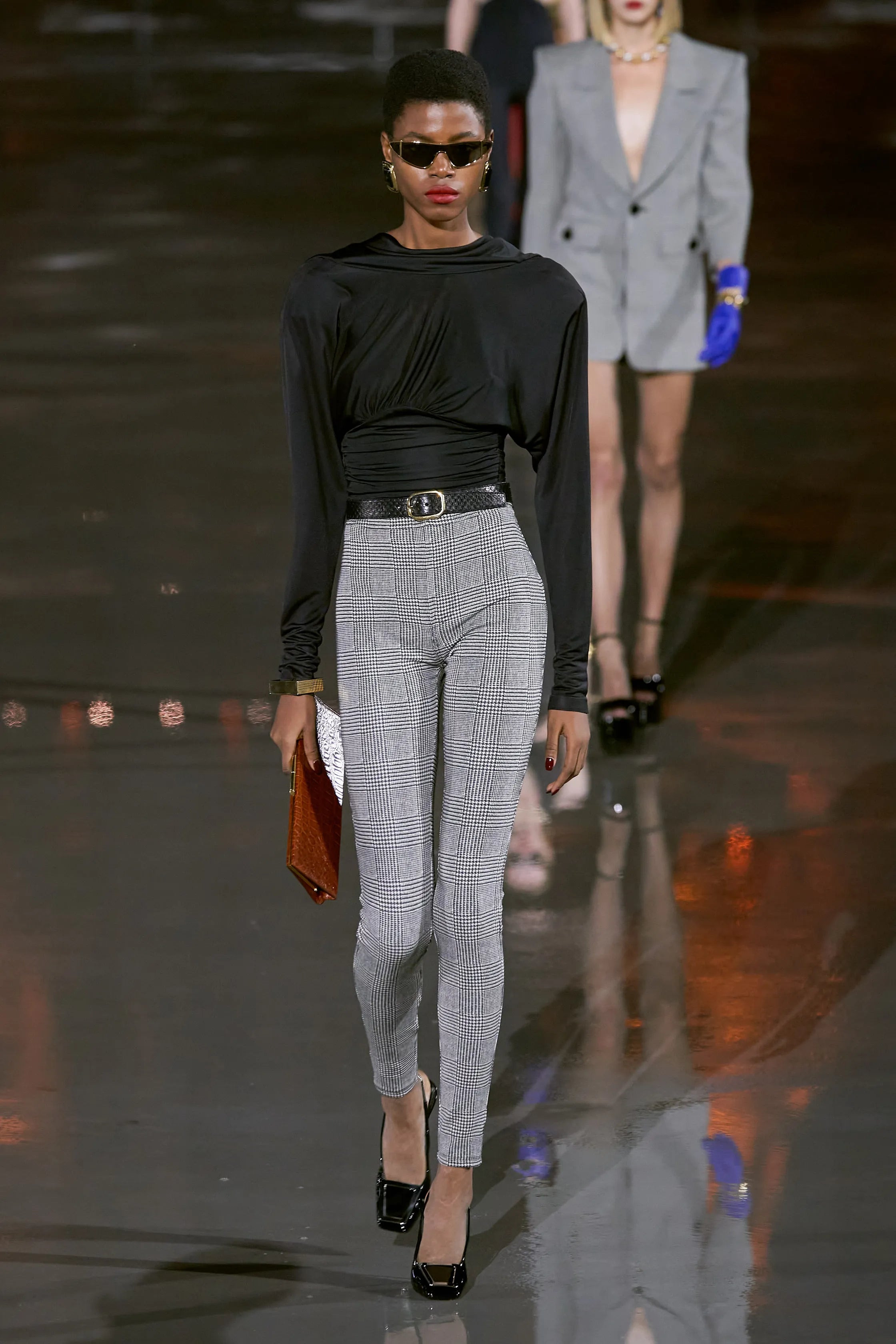 Saint Laurent Backless Draped Top